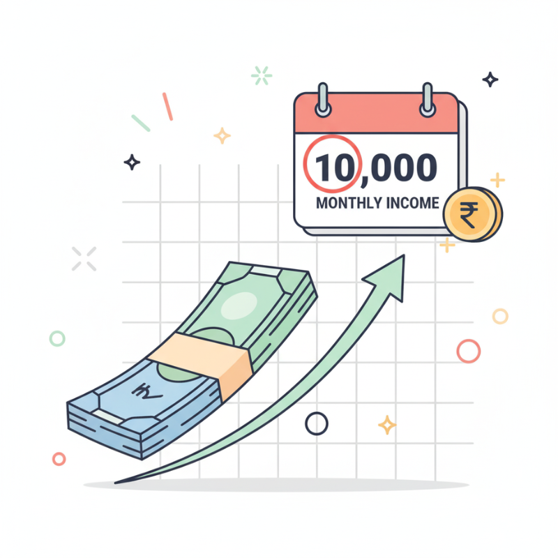 10,000 Mahina Kaise Kamaye Bank Me Kitna Paisa Invest Karna Hoga